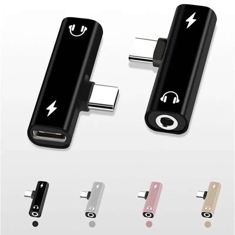 オーディオアダプターとオーディオコンバーター,2 in 1,usbタイプc,3.5mm,huawei,テレビ,xiaomi,電話充電,音楽再生プラグに適合