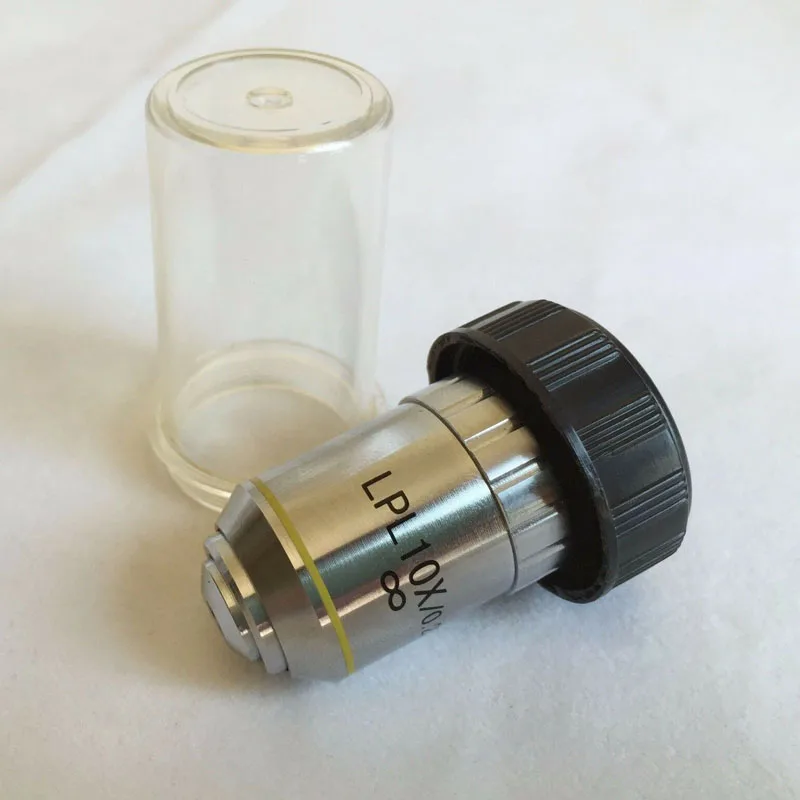 Nouveau MICROSCOPES métalliques 10X INFINITY PLAN lentille objetive longue achromatique, livraison gratuite