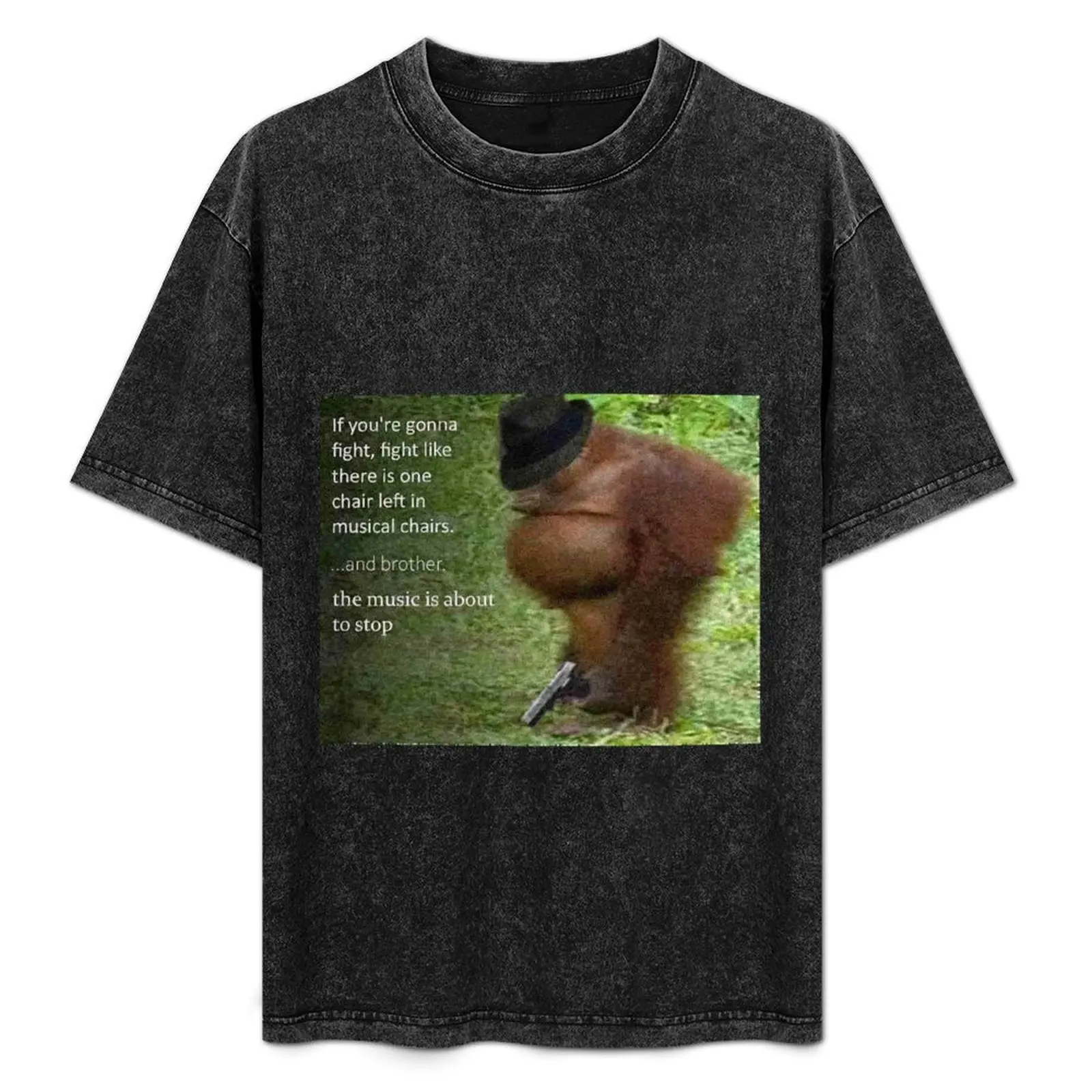 

FUNNY MONKEY - FEDORA FAT MONKE EPIC T-Shirt animal prinfor boys baggy shirts fitted t shirts for men