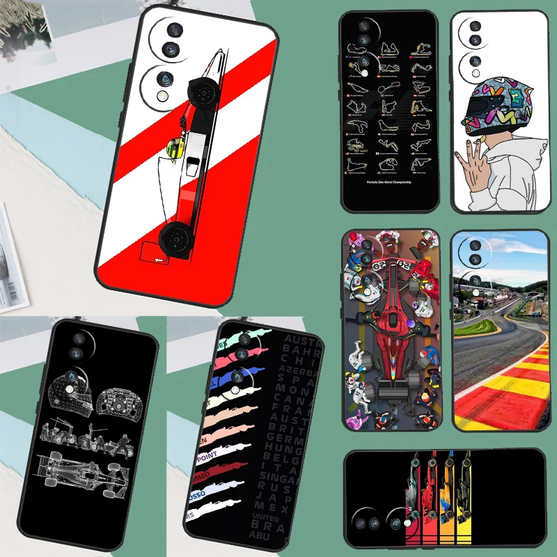 

Чехол Formula 1 F1 Racing Circuit для Honor 200 Pro 50 70 90 X8a X9a X8 X9 X8b X9c X9b Honor Magic 7 Lite 5 6 Pro Cover