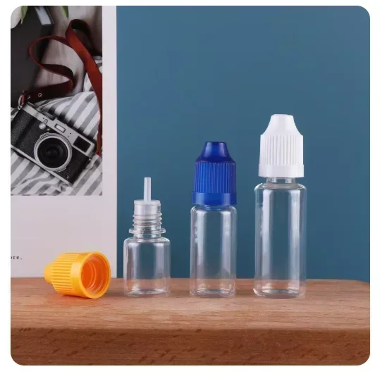 30Pcs 3ml-100ml Refillable Travel Bottle Plastic Transparent Pressure Screw Cap Oil Paint Lubricating Oil Bottle Liquid Dropper