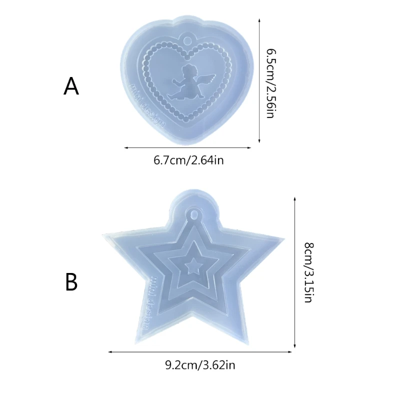 Stampo per ornamento in silicone con ciondolo a forma stella d per strumento gioielli per decorazione domestica