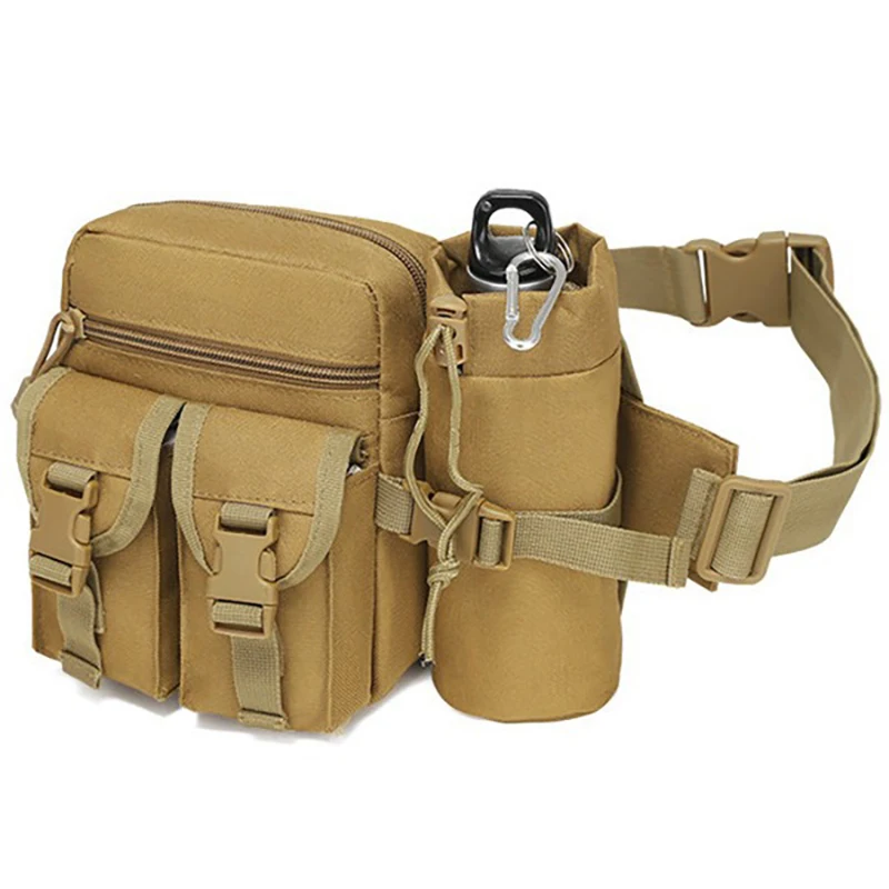 Tactical Water Bottle Bag Outdoor Multifunctional Small Waist Bag Tool Crossbody Bag Riding Travel Sports Small Chest Bag