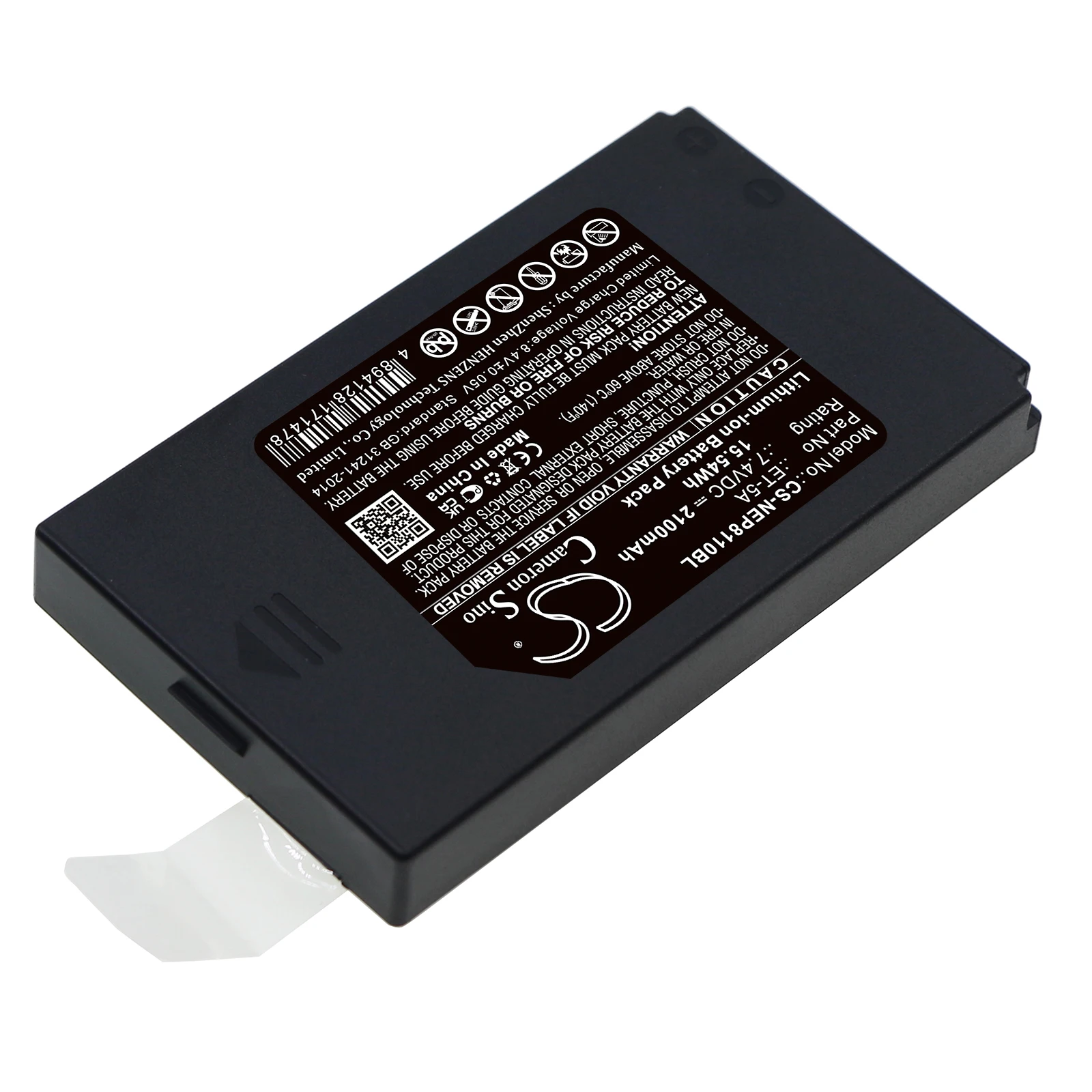 Portable Printer Battery For NEWPOS ET-5A  NEW8110 Capacity 2100mAh / 15.54Wh Color Black Grass Weight 145g