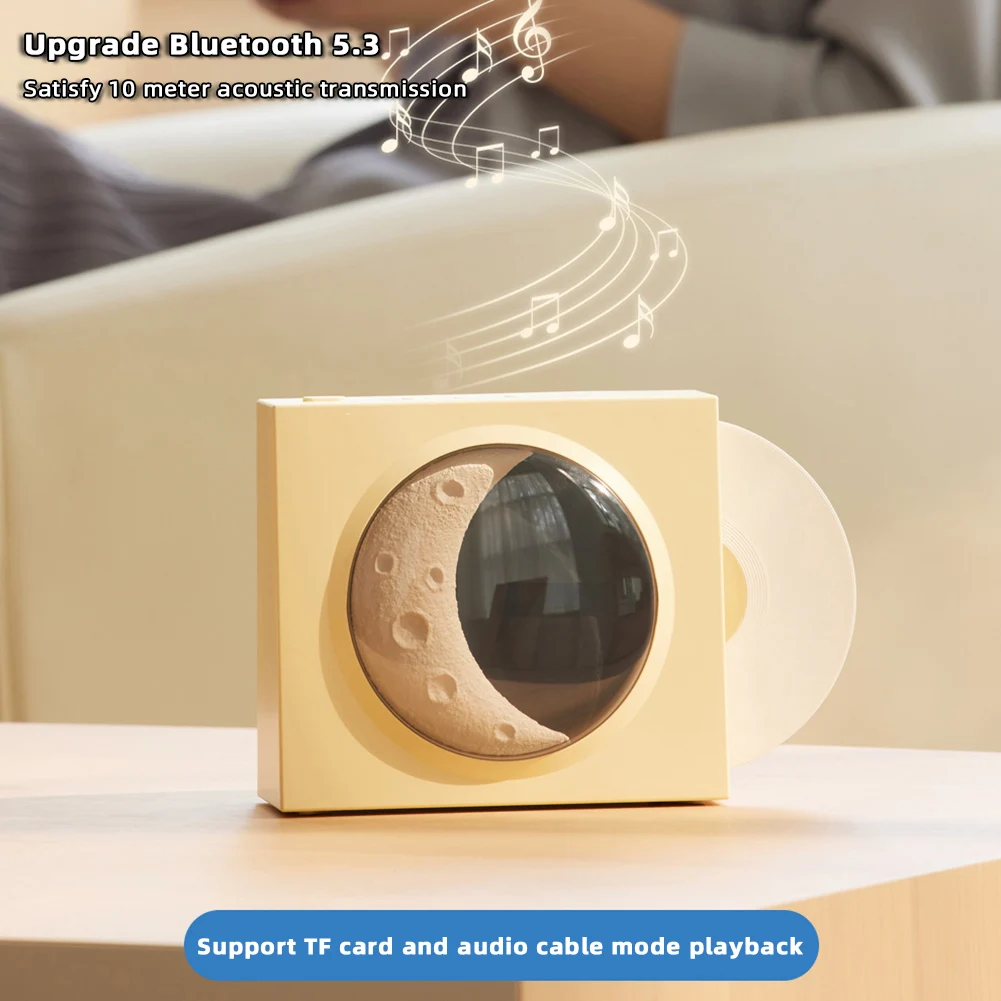 Vinyl Record Clock Bluetooth-Compatible Speaker Multifunctional Portable Loudspeaker Birthday Anniversary Gift