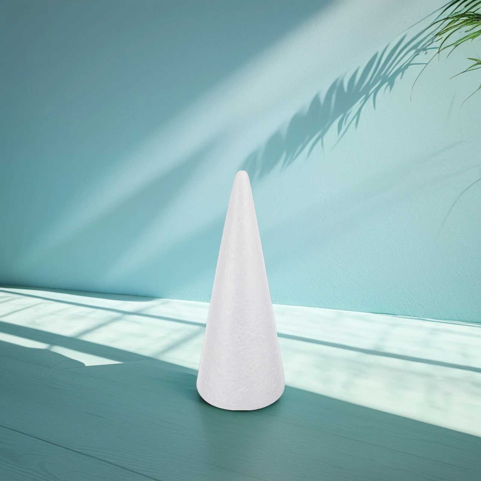 

2Pcs White Craft Foam Cones Solid DIY Accessories for Kids Children Preschool Kindergarten Crafting Cone Craft