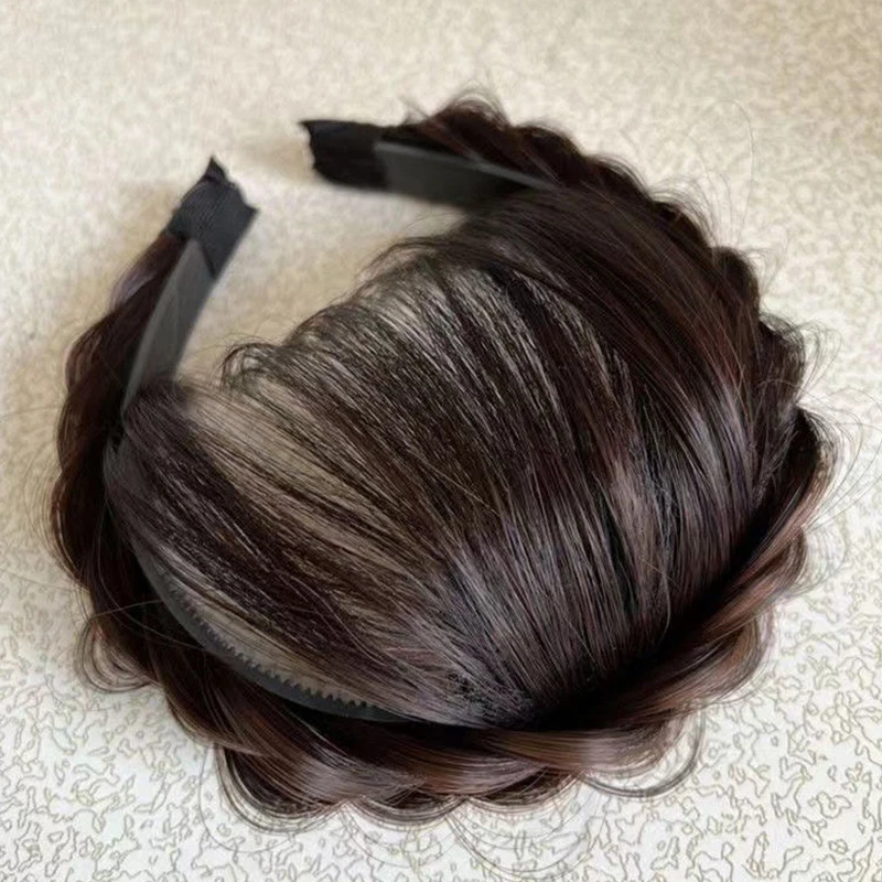Gefälschte Haar Stirnband Fransen Perücke Pony Haarband Haarverlängerung Frauen Mädchen Clips In Haarverlängerung Haarschmuck Haarteil Clips – Detail 13