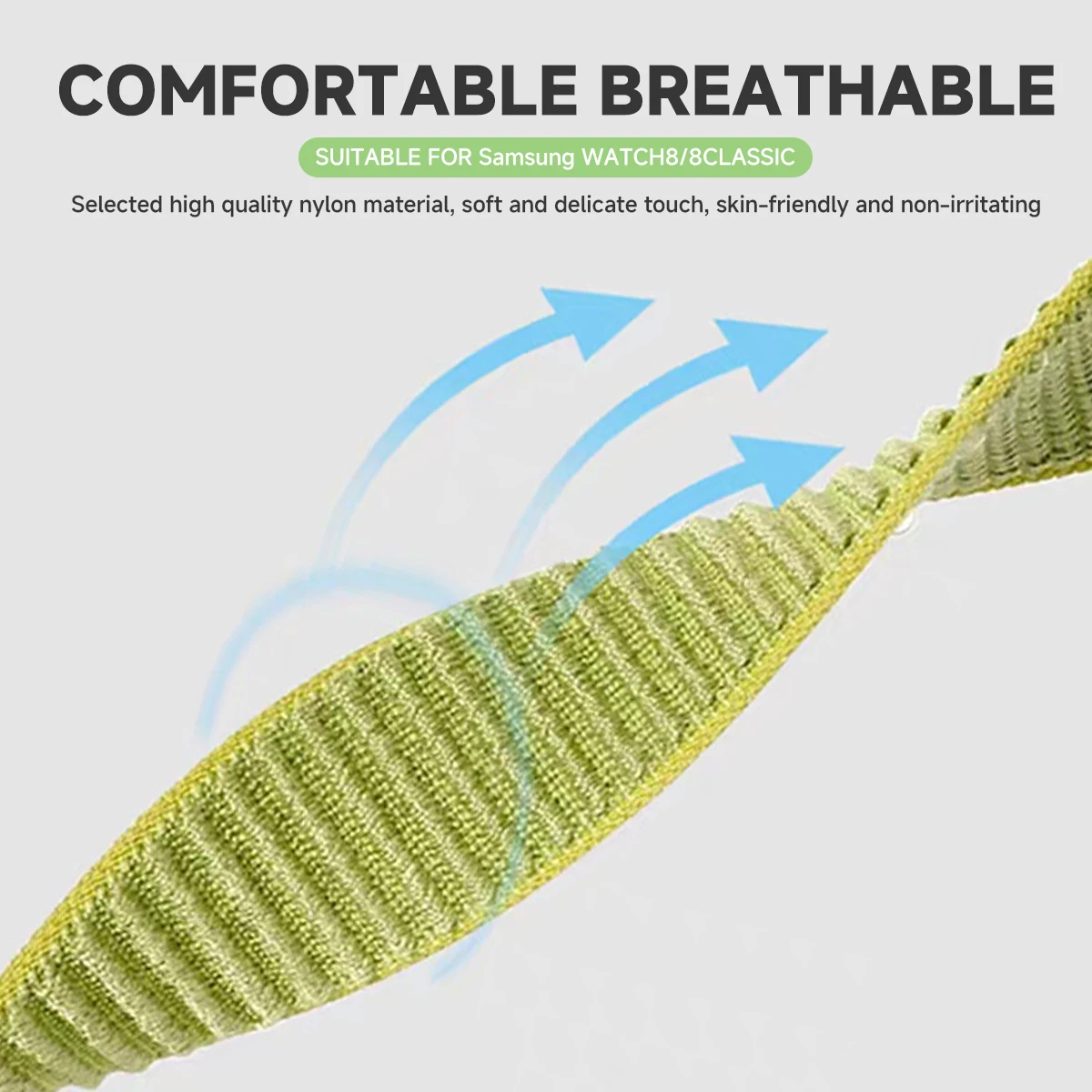 Nylon Strap for Samsung Galaxy Watch 8 40/44mm Adjustable Replacement correa Bracelet for Watch 8 Classic 46mm Band Accessories