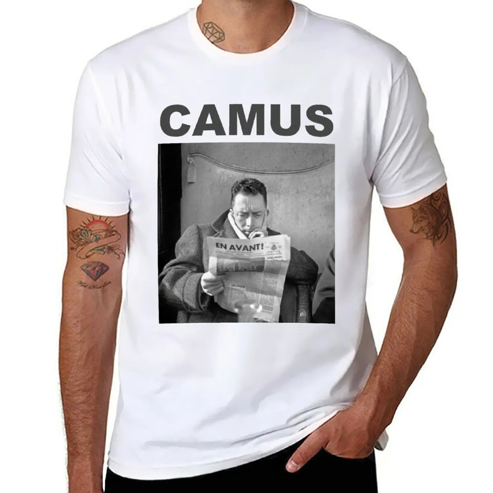 New Albert Camus T Shirt T-Shirt animal print shirt for boys vintage t shirt mens plain t shirts