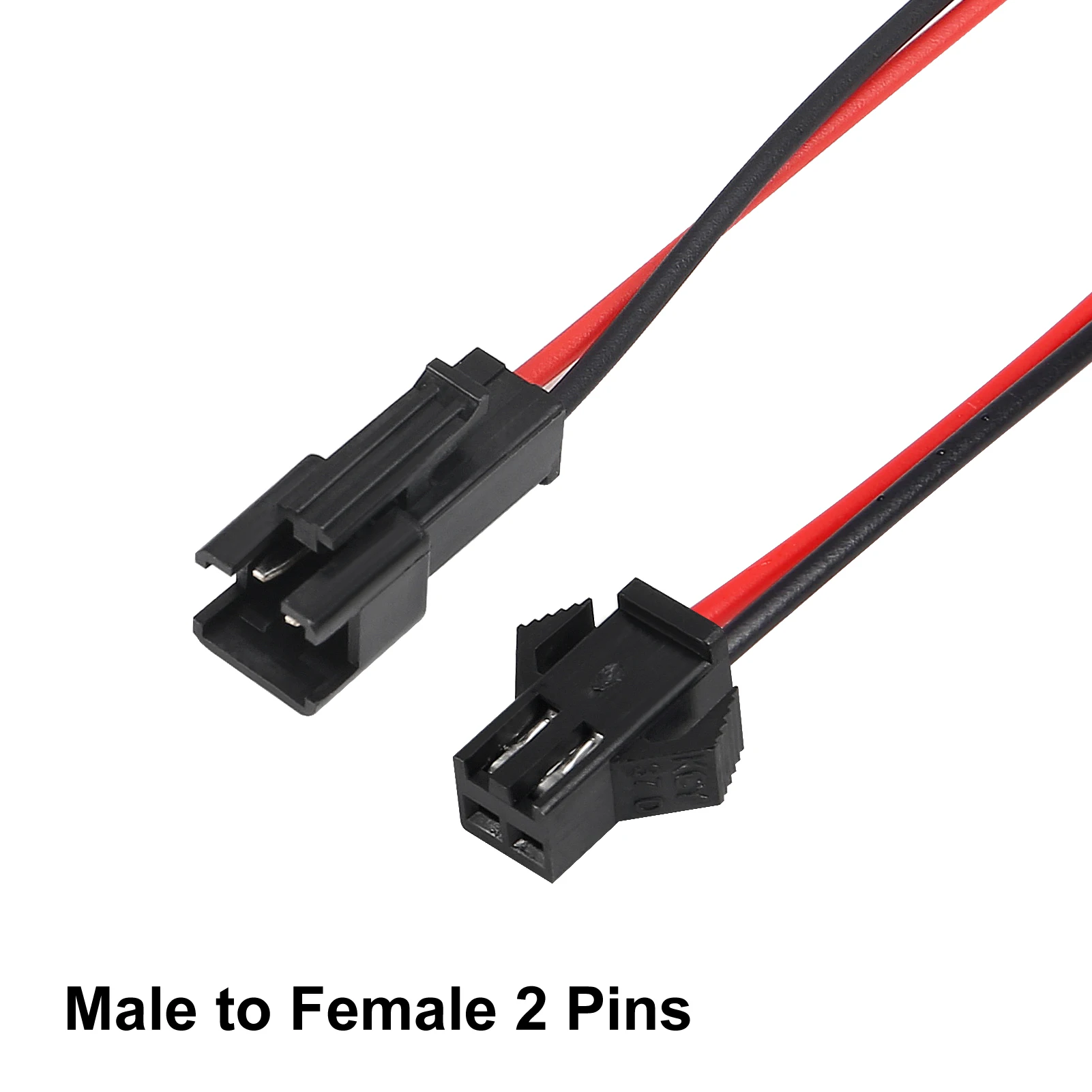 10Pairs 15cm JST SM 2Pins Plug Male to Female Wire Connector 20AWG Terminal Connector Cable for LED Light image 4