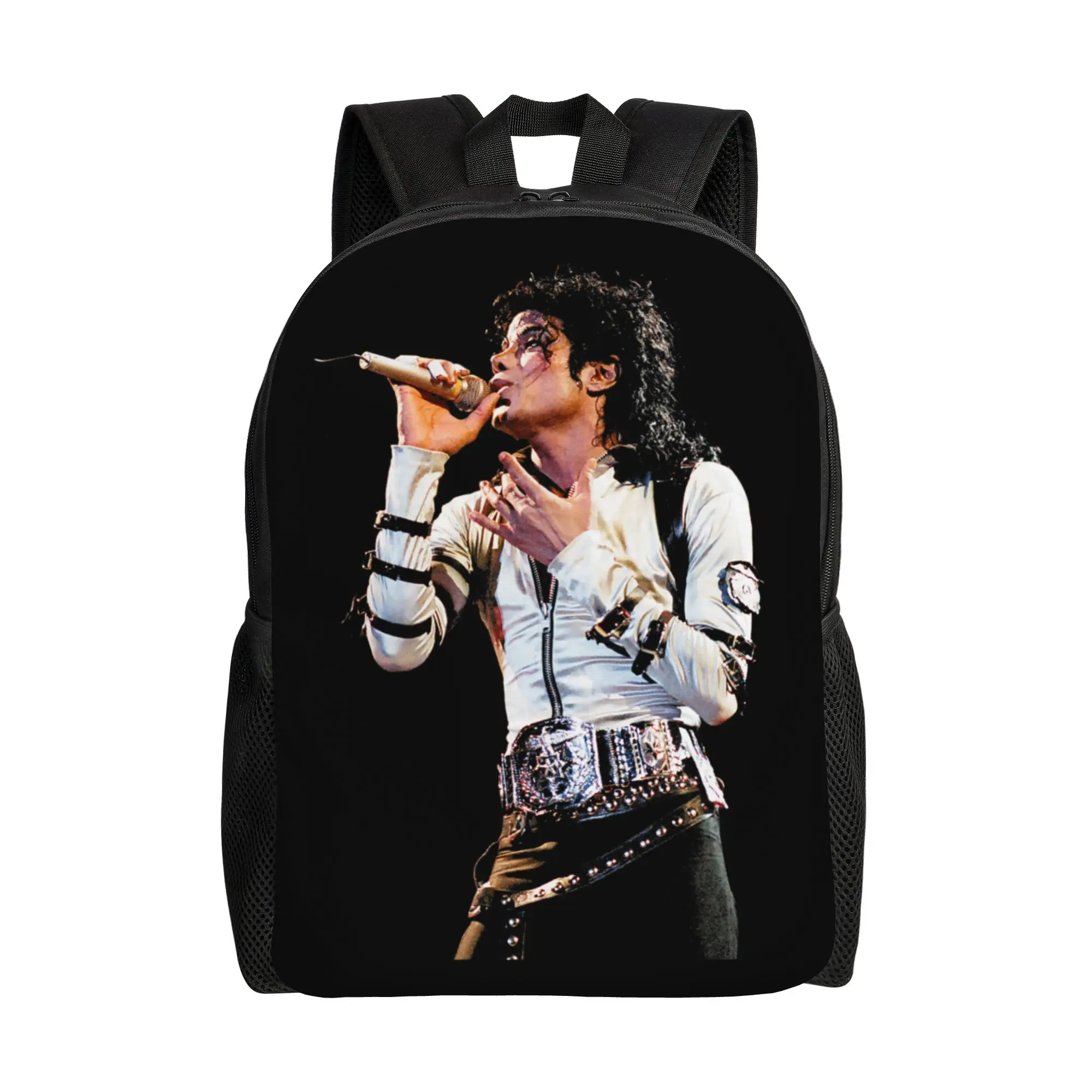 

Michael Jackson Singing Live Bad World Tour 1988 Backpack Workout Backpacks Women Men Lightweight School Bags Modern Rucksack