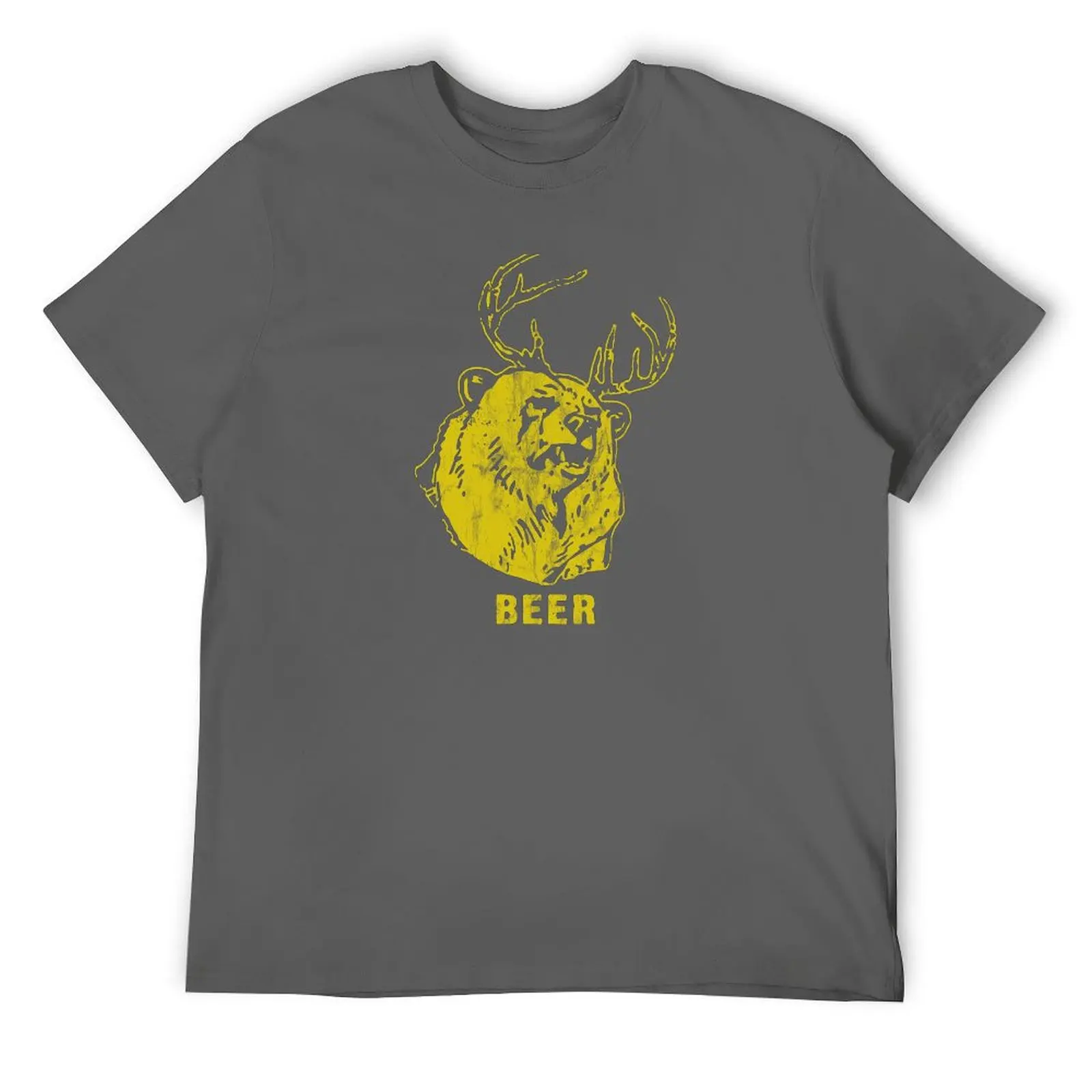 Bear + Deer = Beer (distressed) T-Shirt Short sleeve tee plus size clothes for a boy mens clothing