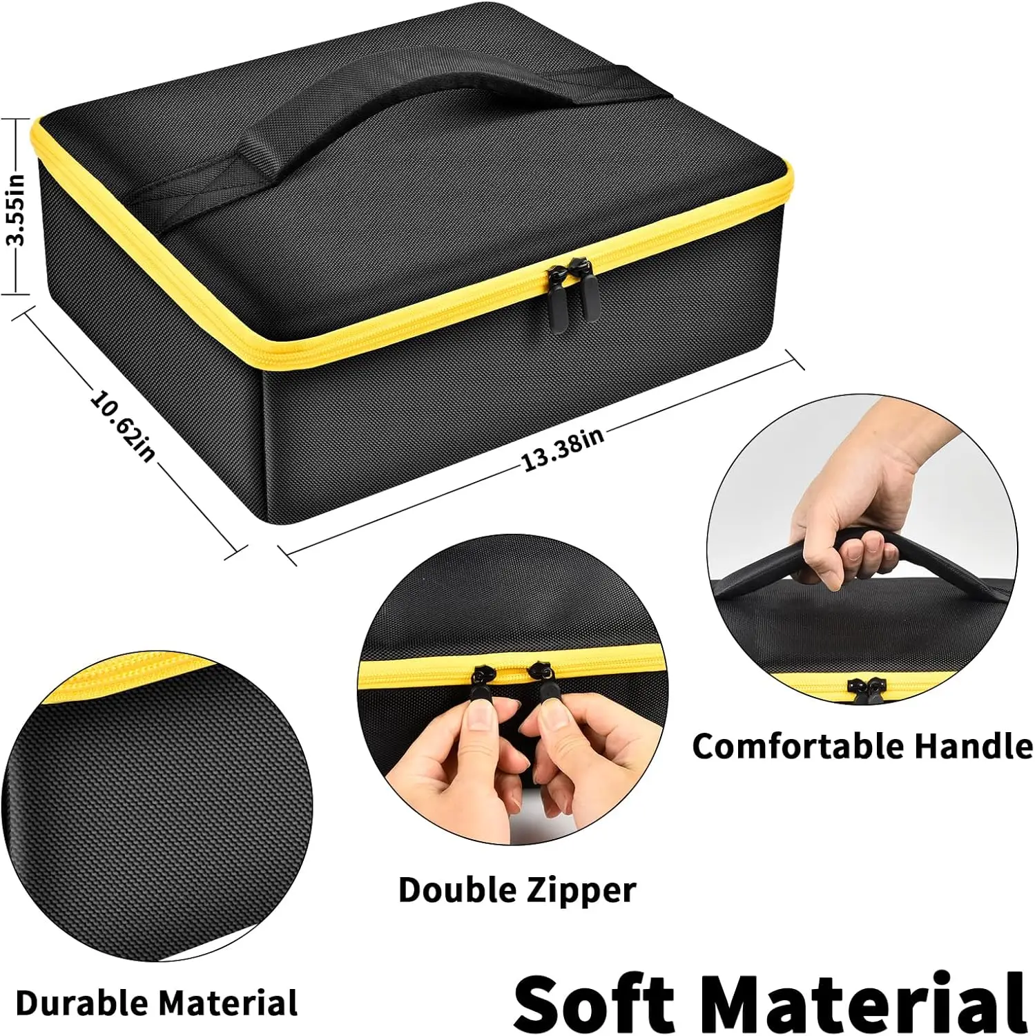 (Solo scatola) Borsa compatibile con l'utensile per smerigliatrice angolare DEWALT 20V MAX* (DCG413B), adatta anche per FLEXVOLT ADVANTAGE Brushless