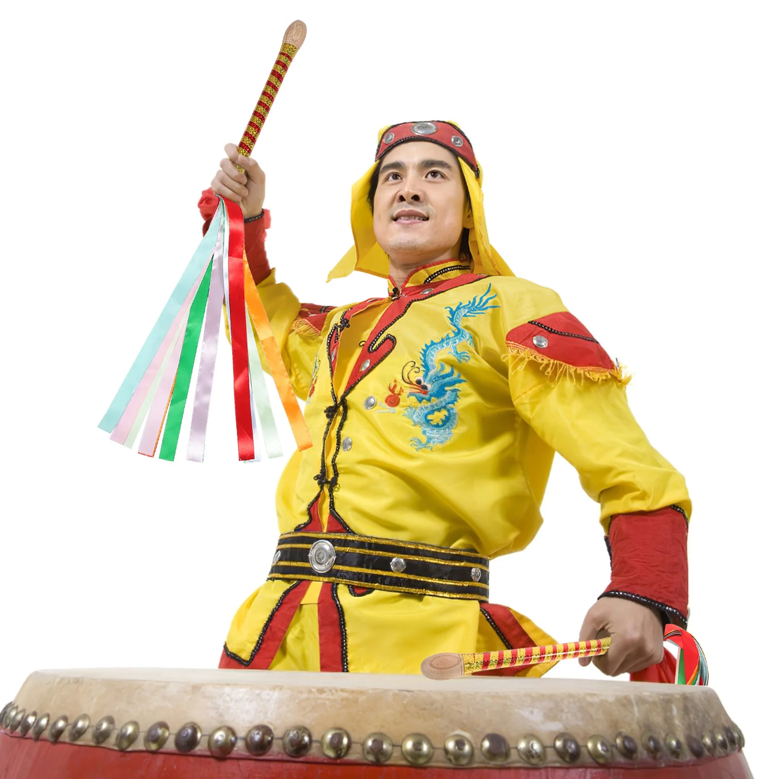 

2 Pcs Locust Wood Drum Stick Sticks for Electronic Drums Bamboo Drumsticks Aldult Colored Dandiya Metal Cool