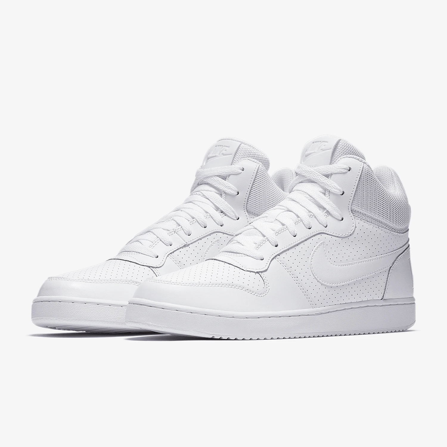Nike genuine COURT BOROUGH MID Men's Pure White High-Top Casual Sneakers 838938-111