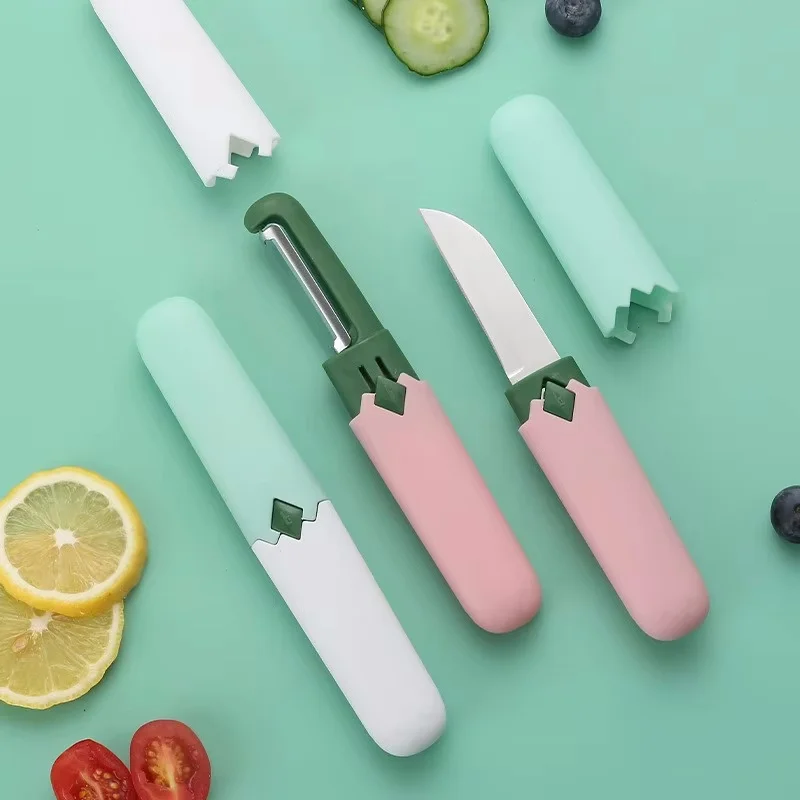 Mehrzweck-Obstmesser 2-in-1 Schälmesser Doppelseitiges Obstschälmesser Schlafsaal Mehrzweck-Schälwerkzeug