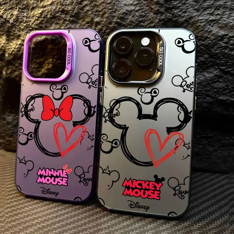 

Mickey Minnie Love Disney Mouse Coque For Apple iPhone 17 Air 16e 16 14 15 13 11 Pro Max Plus 12 17 Shockproof Case Phone Cover