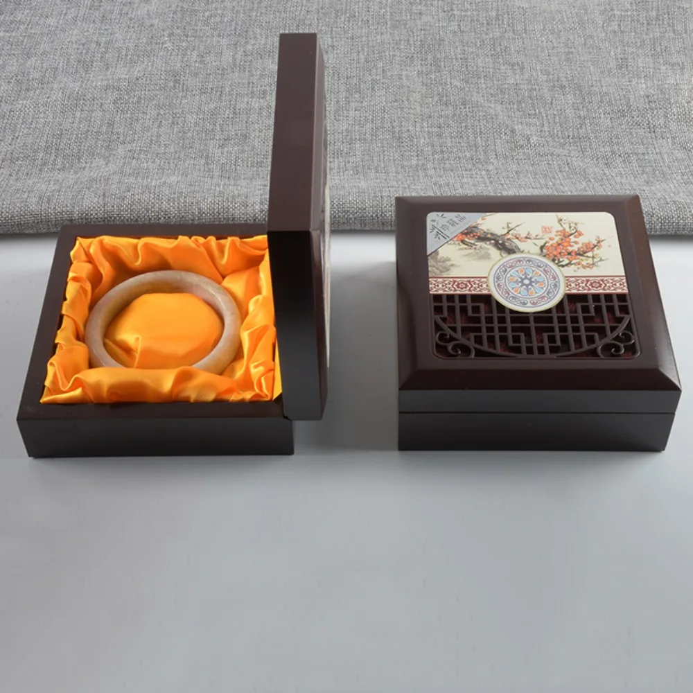 

Bracelet Necklace Wooden Jewelry Box Earrings Rings Pedant Jewelry Display Box Organizer Storage Vintage Trinket Case Dust-proof
