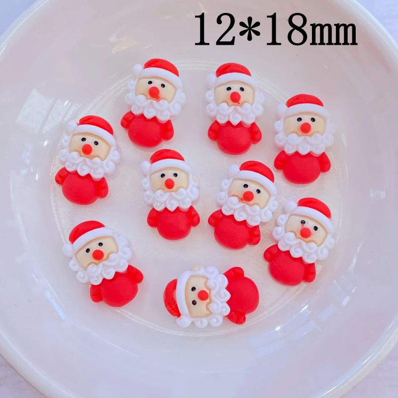 20PCS Resin Cartoon  Christmas Collection Series  Self Adhesive Model Scrapbook Flatback 3D Figurine DIY Home Decor