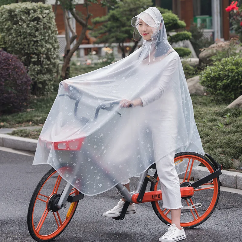 Impermeabile per moto da bicicletta trasparente 3XL Poncho antipioggia antivento Impermeabile trasparente addensato per esterni