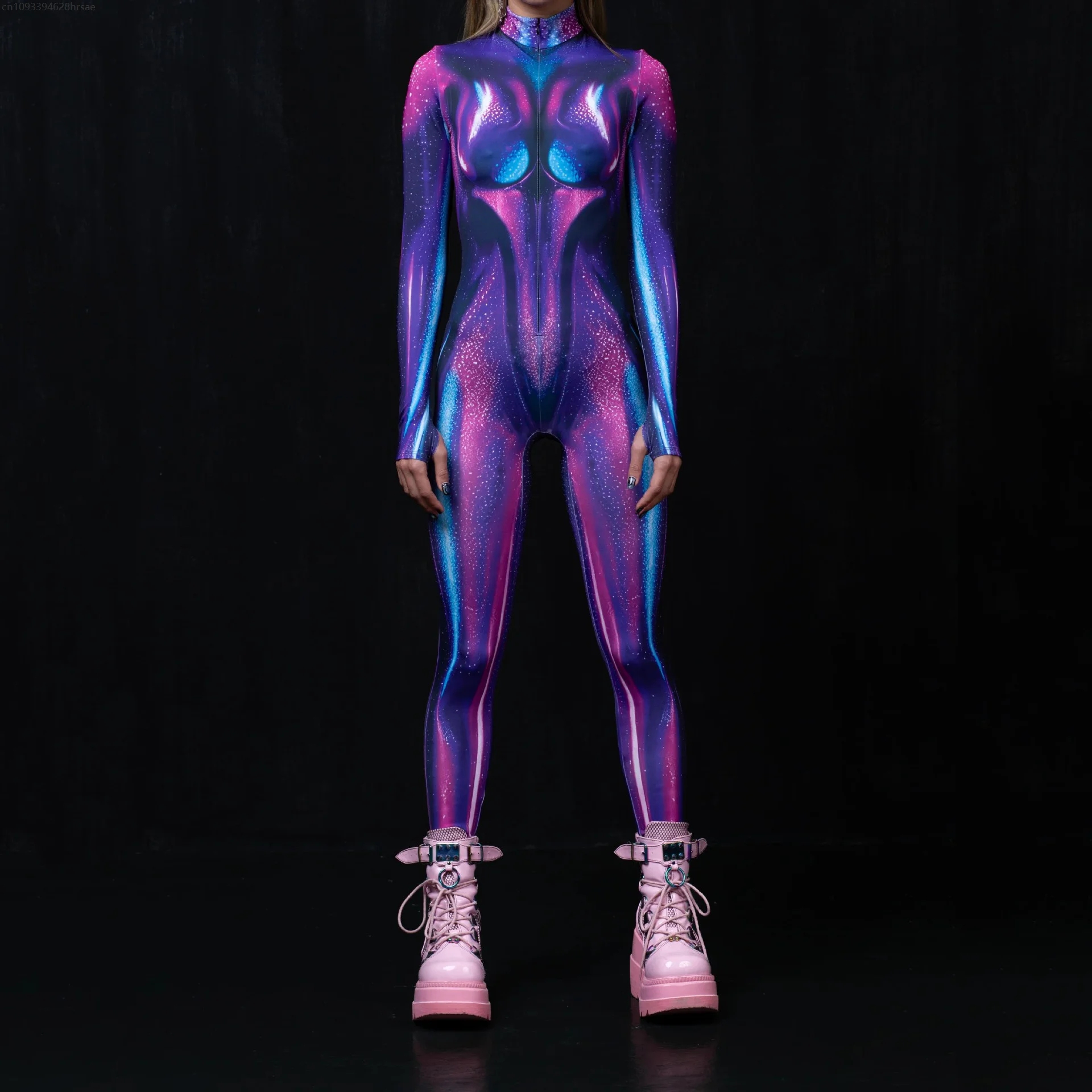 

3D Digital Color Printed Bodysuit Anime Character Cosplay Jumpsuits Caitsuit Aerial Yoga Performance Stage Costumes