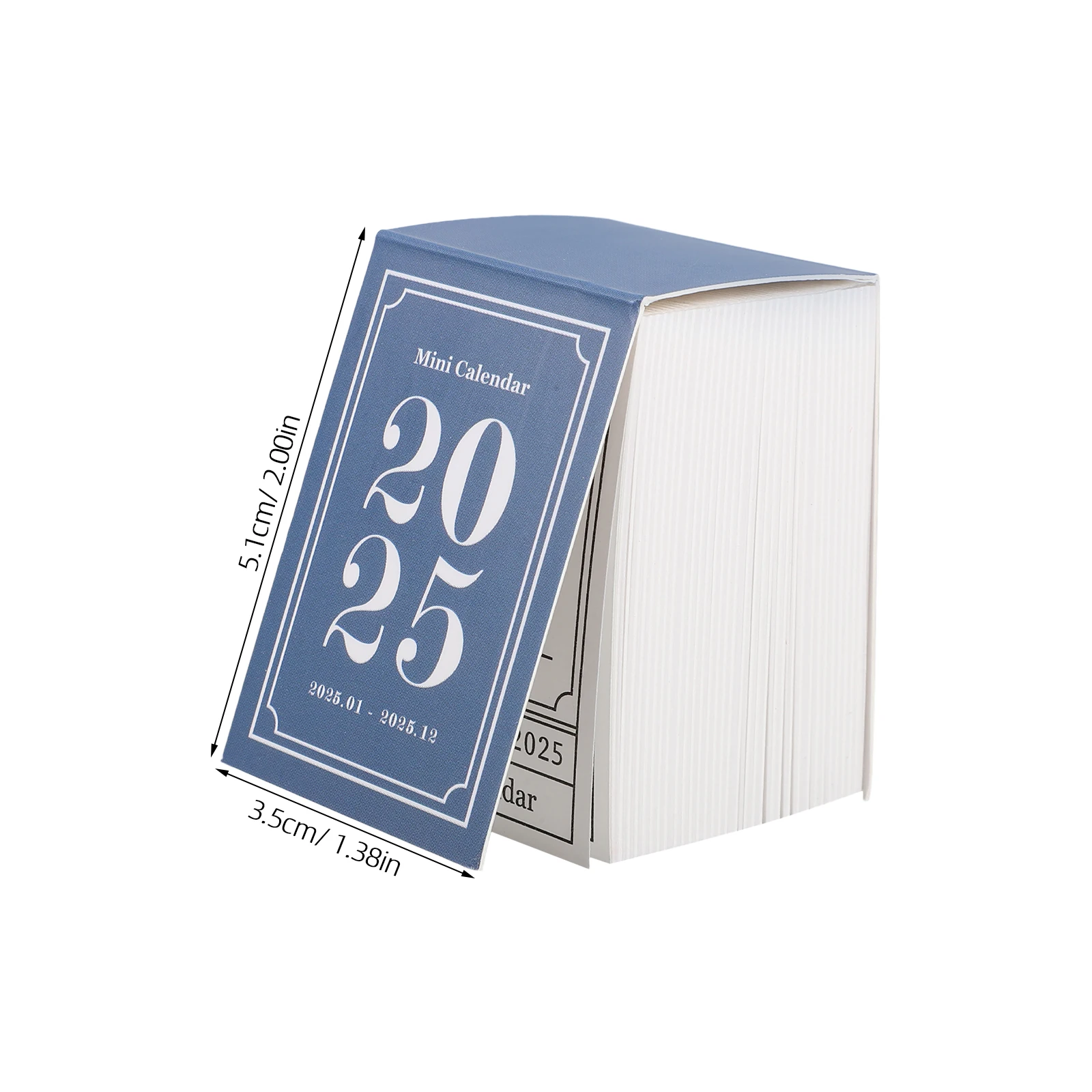 Mini Desk Calendar 2025 Small Table CalendarBlue Tear Page Design Home Office Decor Miniature Calendars