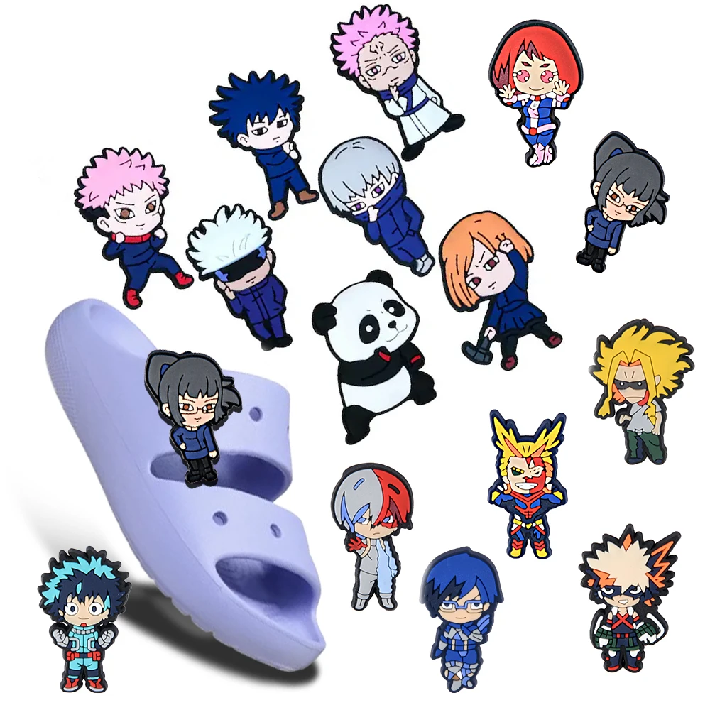 

7-15PCS Cute anime characters Shoes Charms DIY PVC Shoe Bag Accessories For Wristband Pendant Decoration Kids Party Gifts