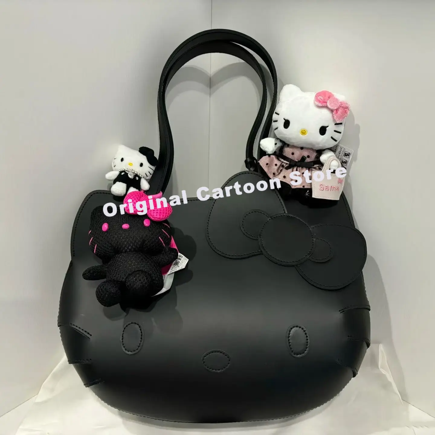 Olá Kitty Sanrio Kuromi bolsa dos desenhos animados, bolsa de ombro bonito, presente do estudante, grande capacidade