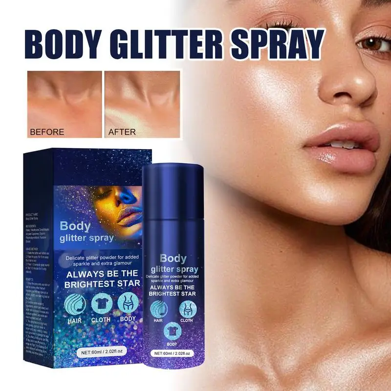 Body Glitter todo o corpo em pó shimmer duradouro para mulheres, maquiagem diária do rosto, trabalho em casa, encontro de namoro