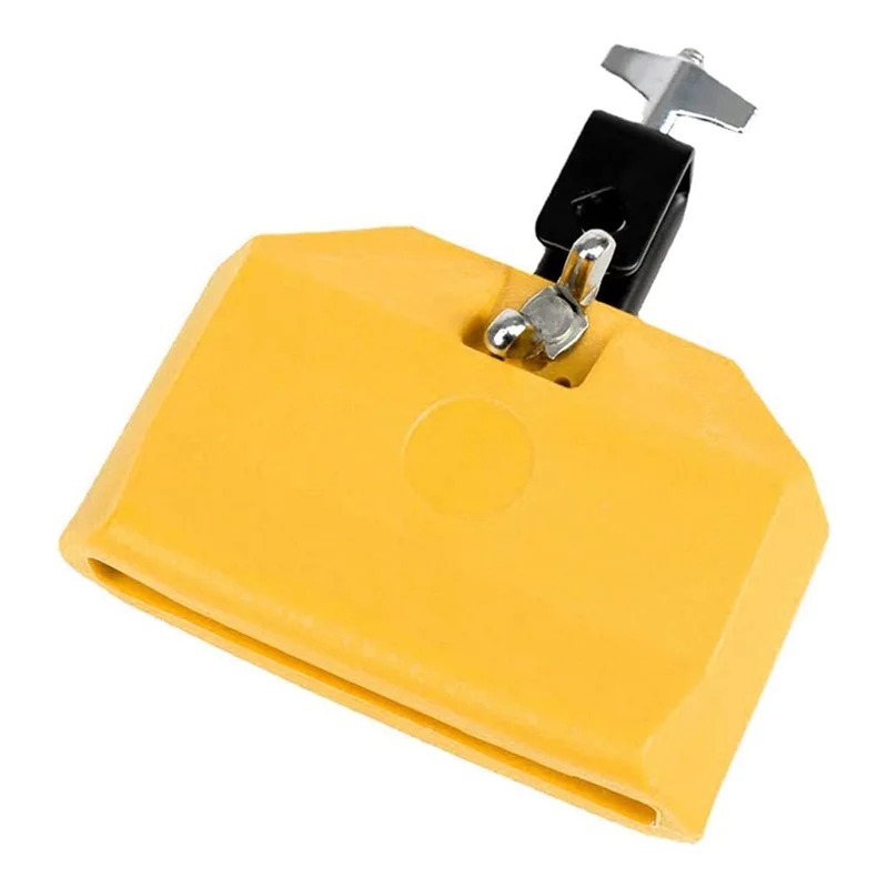 

AA90 5 Inch Jam Block,Plastic Musical Percussion Block Compatible with Latin Drum Instrument (Yellow)