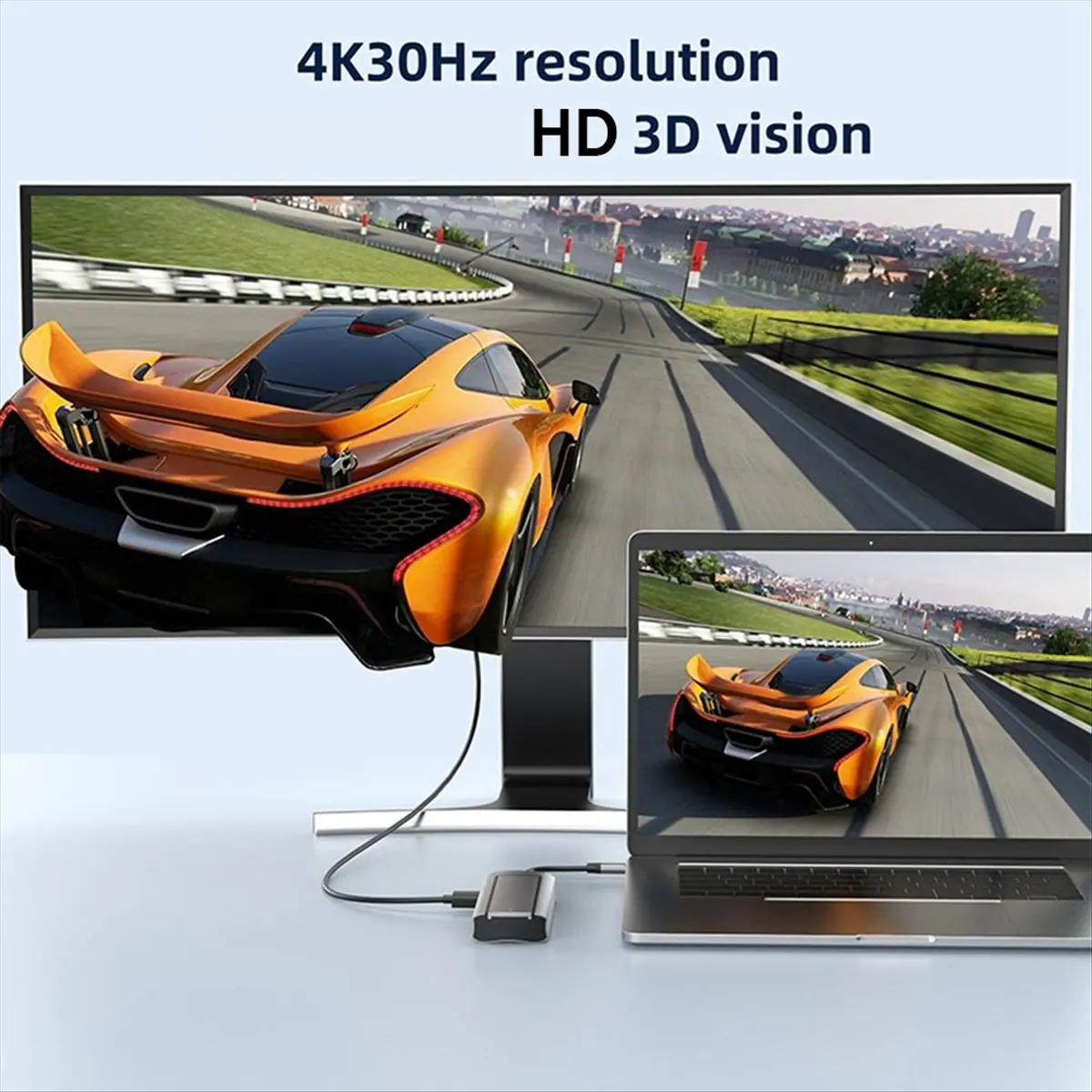 A46U 6-In-1 M.2 SSD HUB USB C Docking Station with Disk Storage USB 3.0 Type C to Compatible- Laptop for Laptops