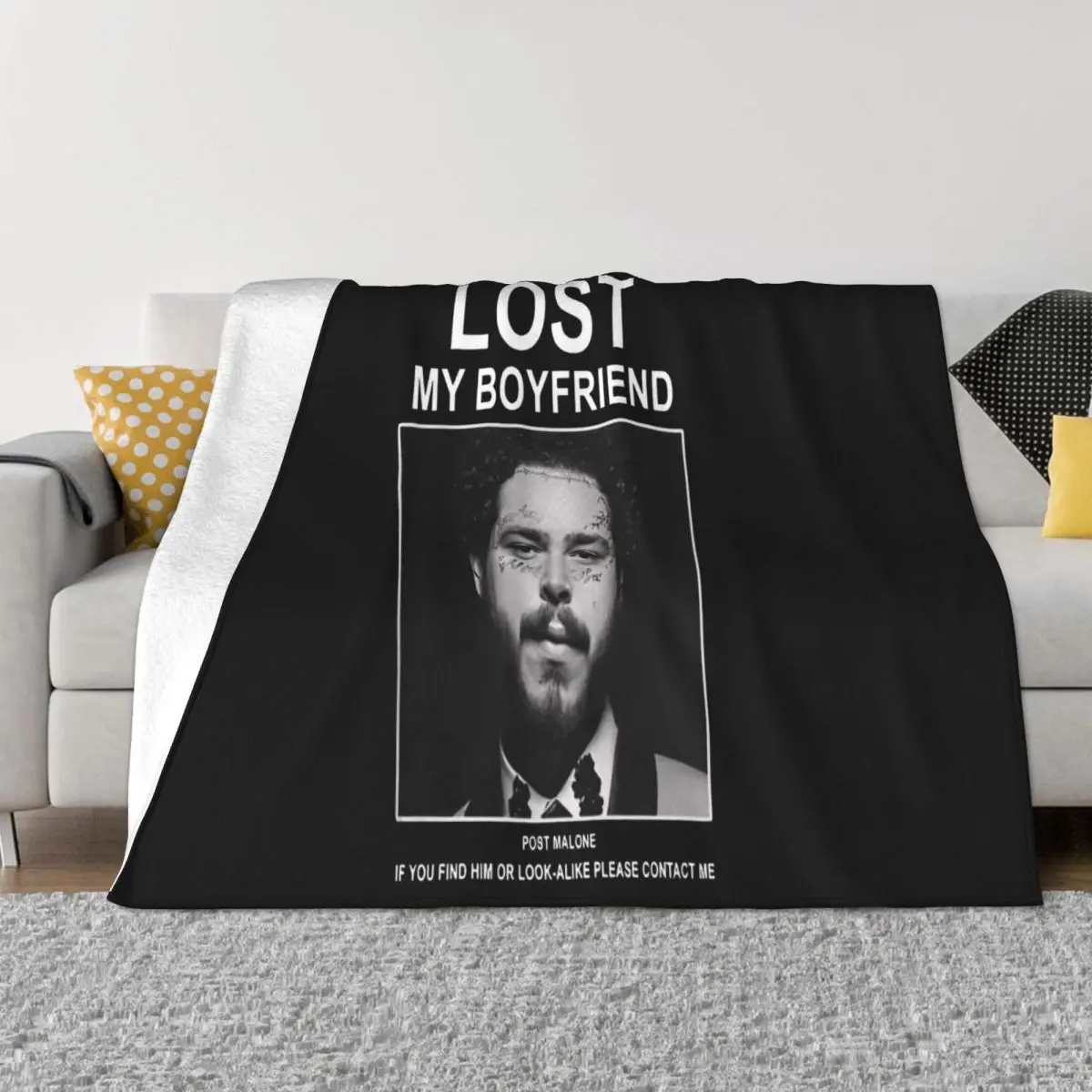 P-Posts Lost My Boyfriend Anime Bedroom Couple Blankets Winter Warm Blanket Throw Blanket