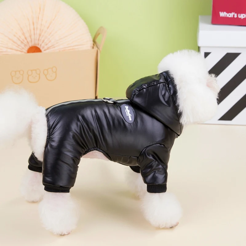 Small Dogs Warm Jumpsuit Thicken Winter Pet Jacket Coat Waterproof  Puppy Chihuahua Clothes Poodle Maltese Bulldog Overalls