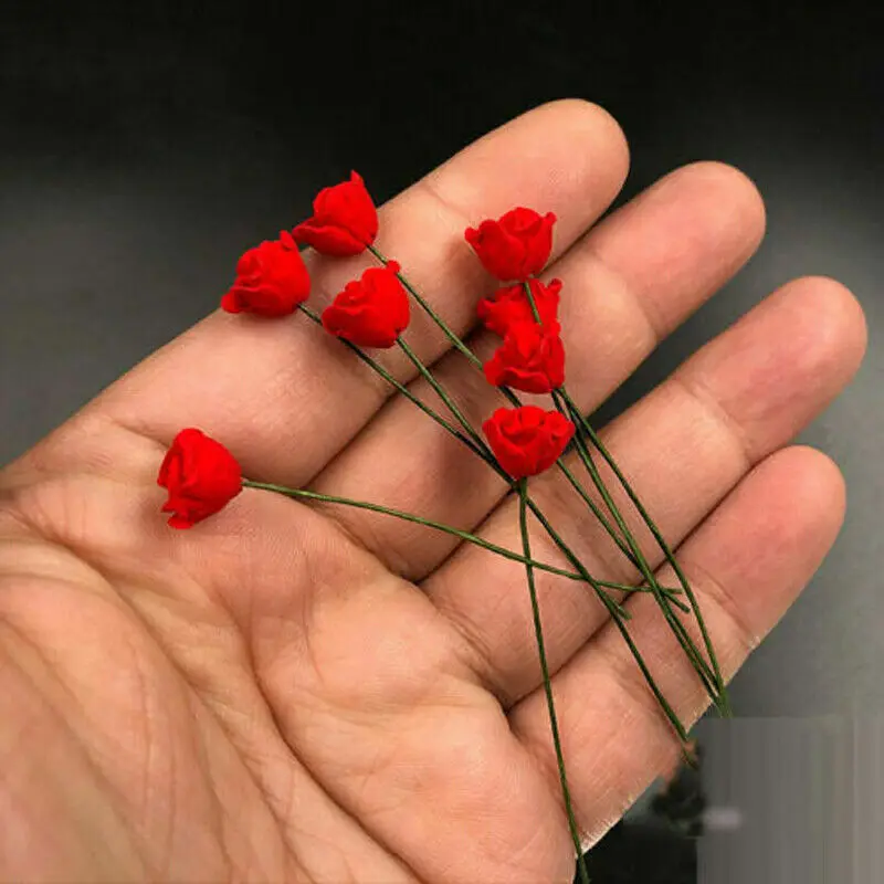 

8 PCS 1/6 Scale Scene Accessories Rose Model for 12" Figure Doll Toys