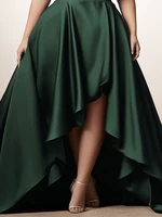 Elegant Plus Size Evening Dress for Women Spaghetti Strap Irregular Hem Pleated A-Line Sexy V-Neck Summer Party Wedding Dress - Image 2
