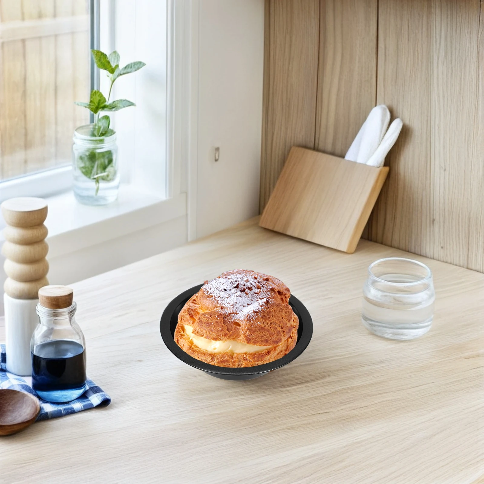 

4pcs Mini Pie Plates Round Cake Pans Metal Baking Cups Tart Molds High Temp Resistant Kitchen Bakeware Small Treats
