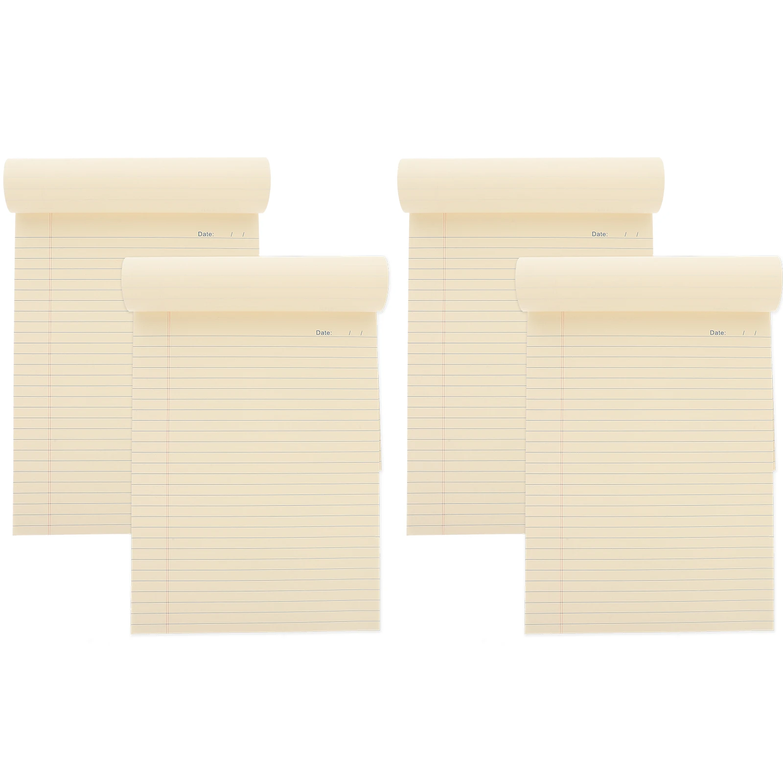 

4pcs Tear-off Lined Notebooks Hand Torn Notepads A4 Size Thick Paper Office Student Planner Legal Pads Work Use