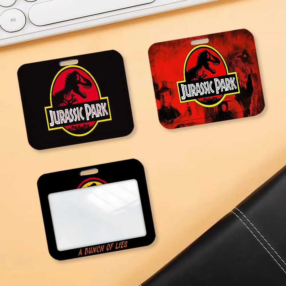 

J-Jurassic P-ParkES Card Holder Cardcase Bus Subway Work Permit Student Campus Lanyard Neck Straps