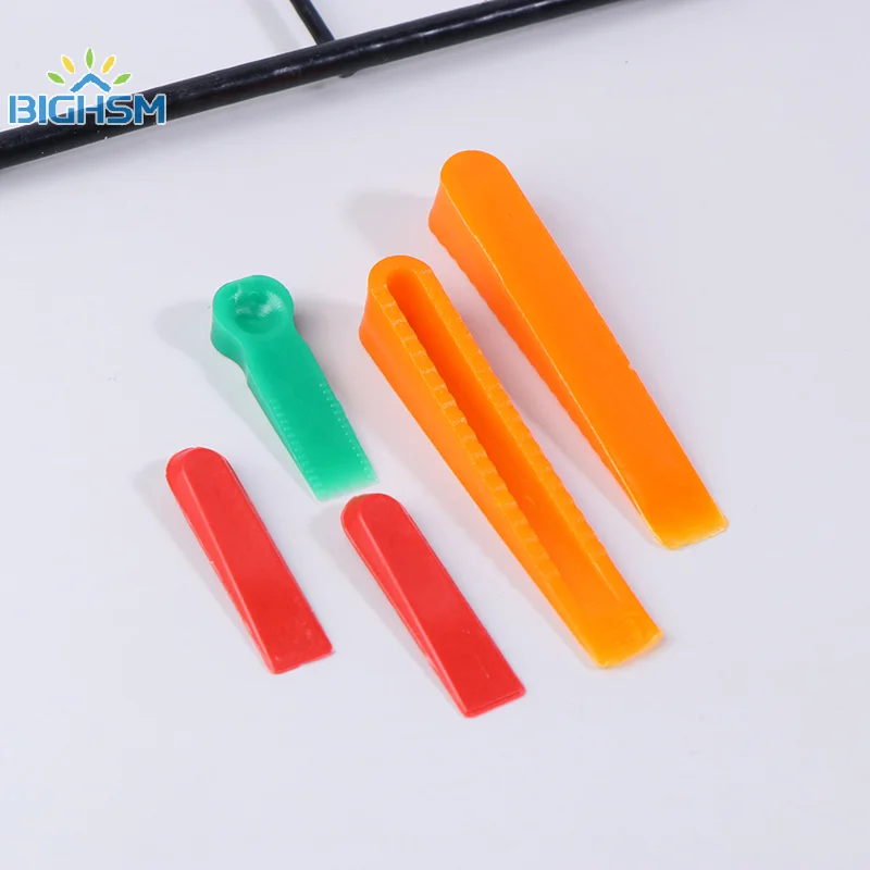 100Pcs lastic Tile Spacers Reusable Positioning Clips Wall Flooring Red Leveler Wall Tile Leveling System Laying Tiling Tool