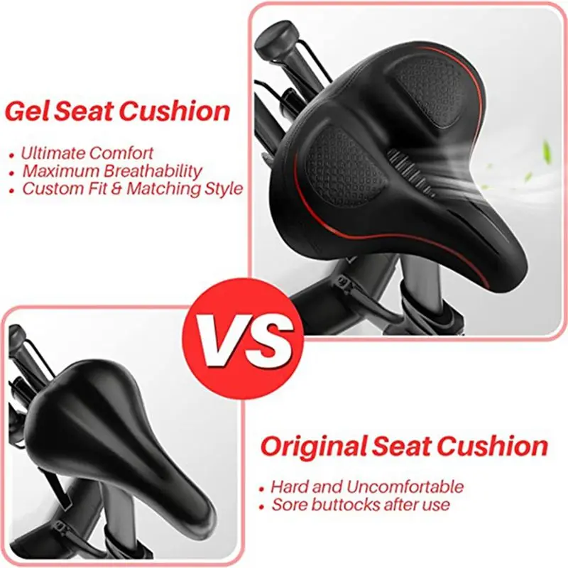

Oct.440 Extra Big Bike Saddle, Upgrade Comfort Sport or Road and Electric Bike Saddle, Bike Seats Replacement Parts