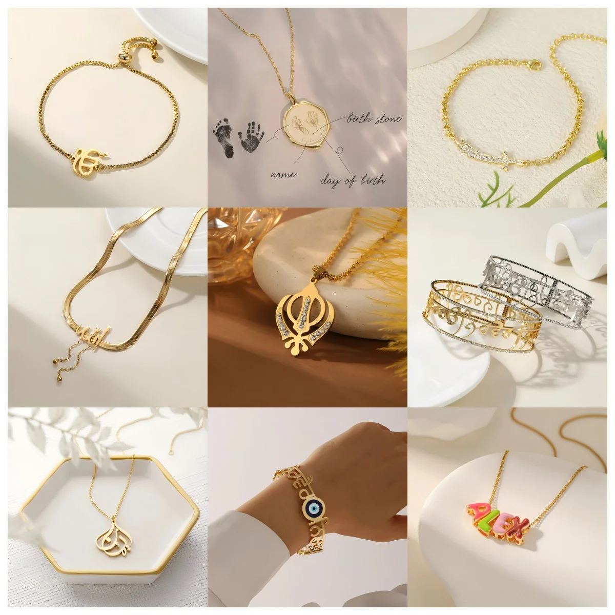 Trans-age Store Customized Necklaces Bracelets Personalized Jewelry Wholesale Dropshipping Available Factory Direct Shipping-CN
