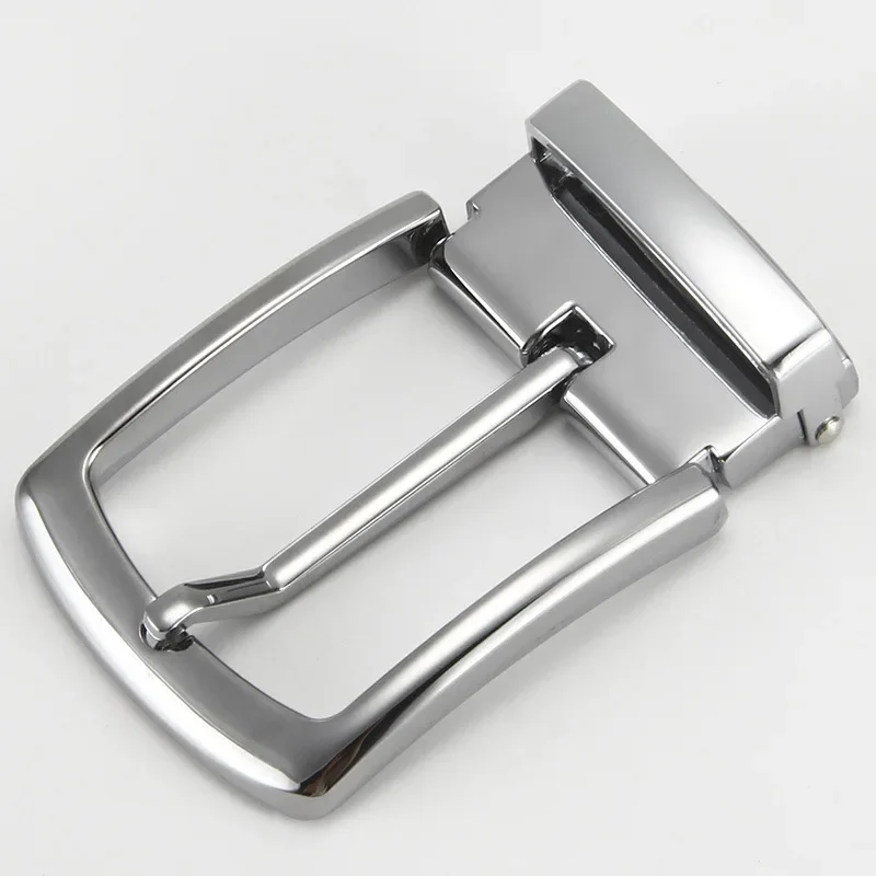 40mm Metal Men's Casual Belt Buckle - Single Pin Half Buckle End Bar Heel Bar for Leather Craft Jeans Webbing
