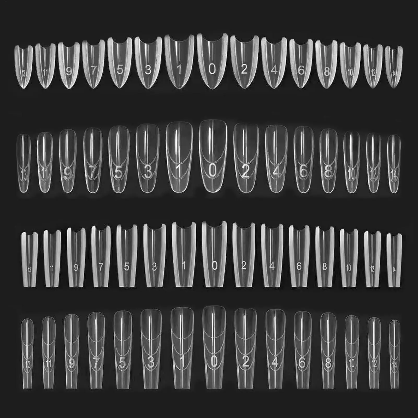 

240PCS/Set Nail Extension Forms Duals Nail Form Translucent Crack-Resistant Gel Nail Sandwich Extend For Beginners Professionals