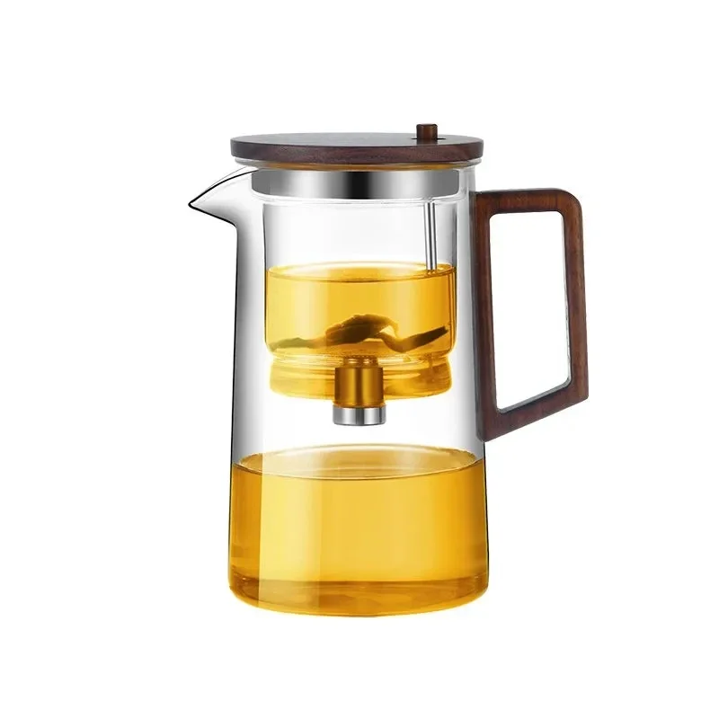 

Grade Heat Resistant One-Button Chinese Glass Teapot Household Maker Convenient Filtering Kettle Heatable Tea Set