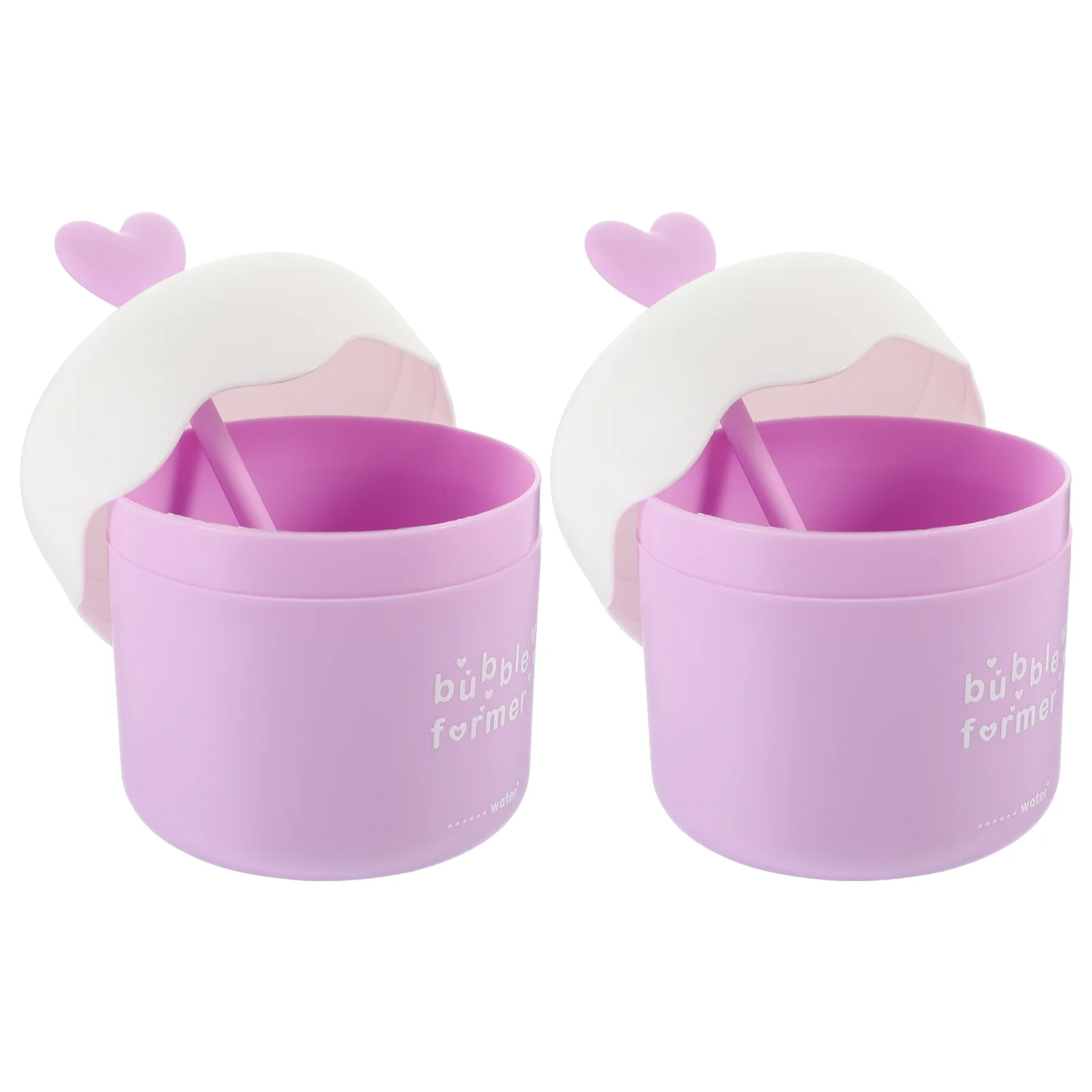 2 Pcs Bubbler Portable Facial Cleanser Foam Cup Foams Maker for Washing Face Plastic Travel