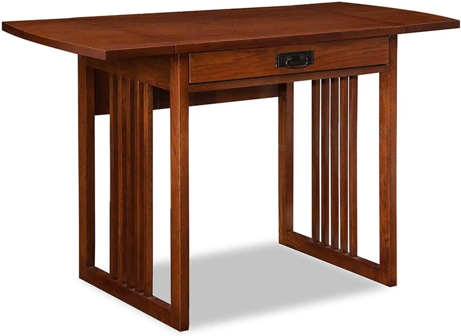 Mission Drop Leaf Computer Desk, 32-Inch, Solid Wood, Compact Folding Writing Desk for Small Spaces, Home Office – Leick Home, 8