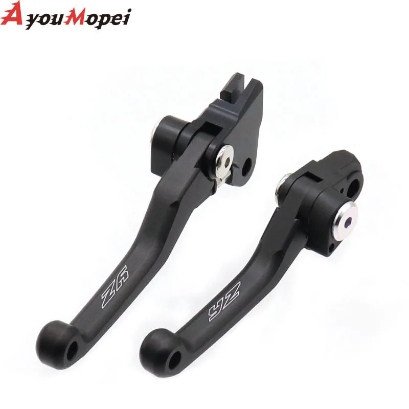 2 Pcs Aluminum Motorcycle Handle CNC Clutch Brake Lever For Yamaha YZ125 YZ250 YZ250F YZ426F YZ450F 2001 2002 2003-2007