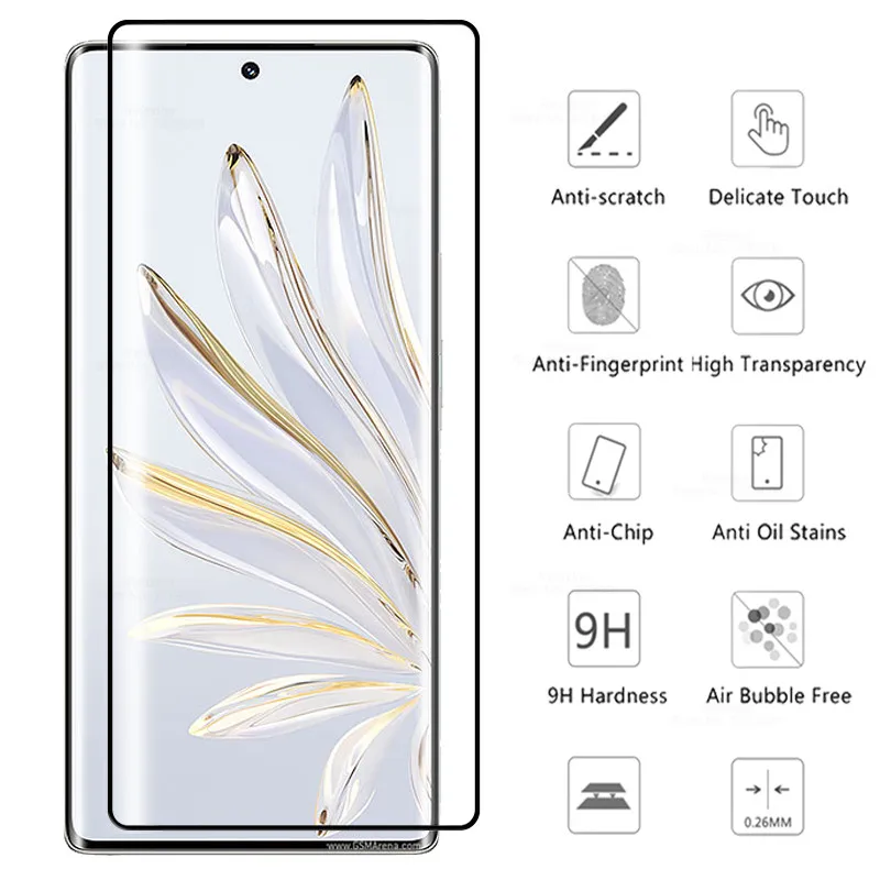 Honor70 9D Full Coverge Protective Glass Case For Honor 70 honar honer 70 5g xonor honor70 Screen Tempered Film Cover 6.67inch