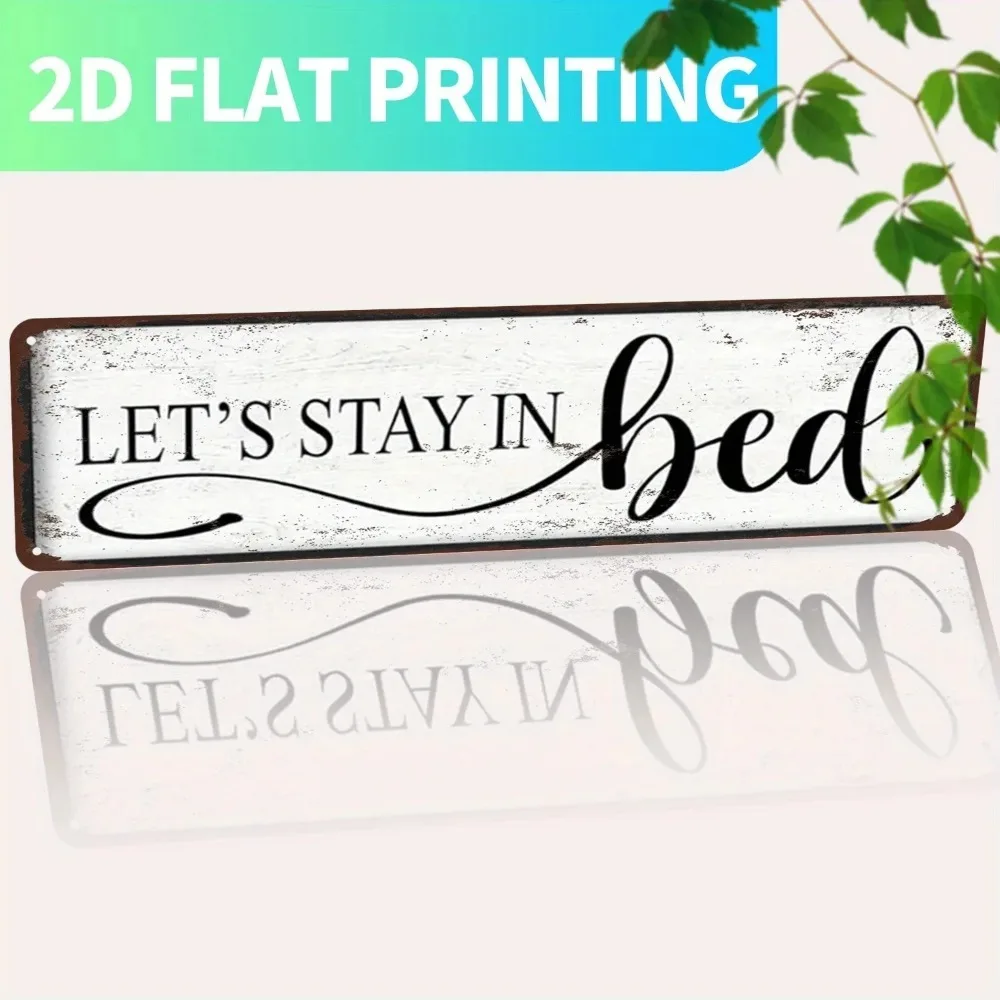 CIFbuy Personalized Customizable 2D Flat Aluminum Wall Plaque 40x10cm, Rustic 