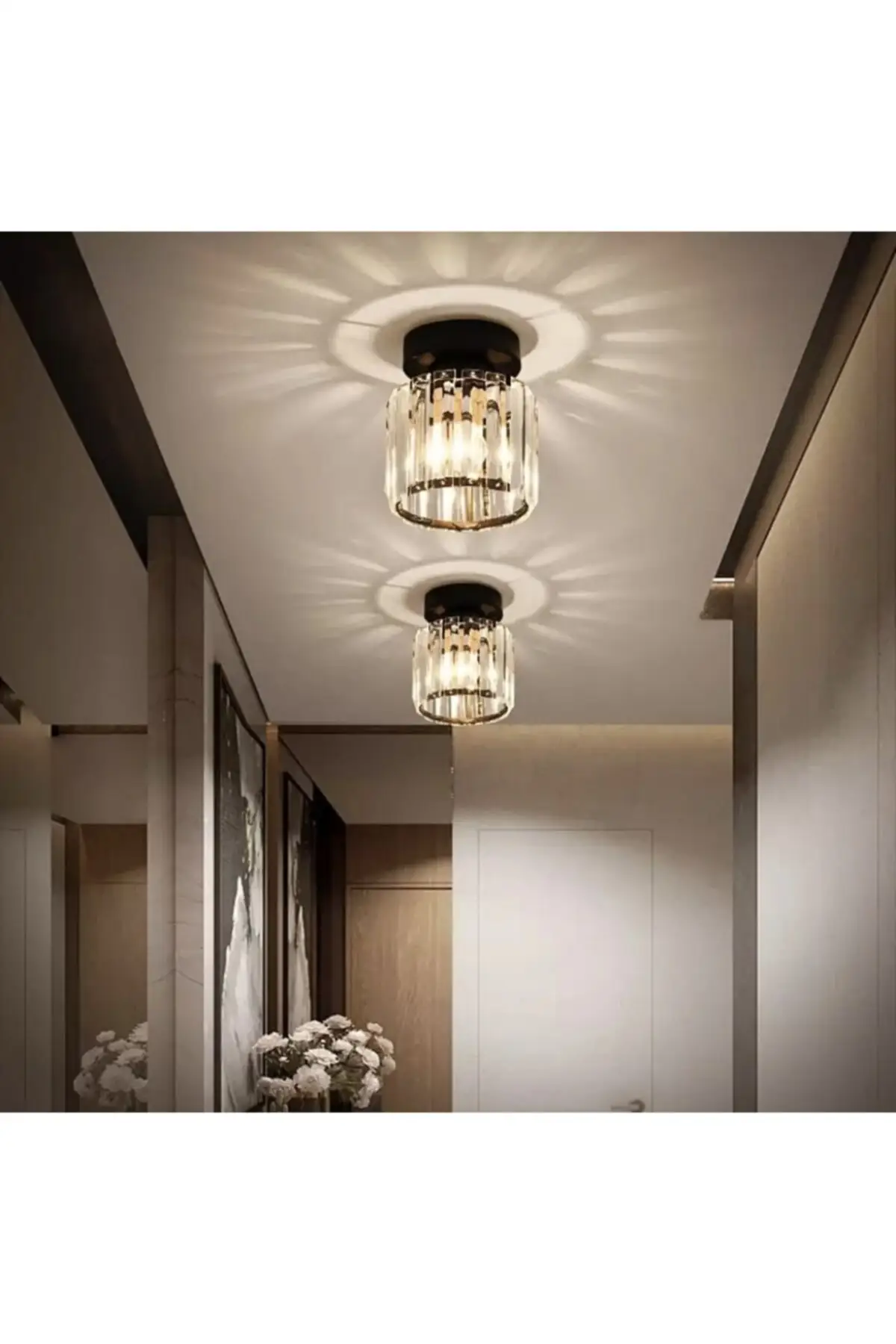 Modern Luxury Plafonier Ceiling Crystal Stone Chandelier Hall Hallway Chandelier Home Decoration Design Furnitures 15x22 Size